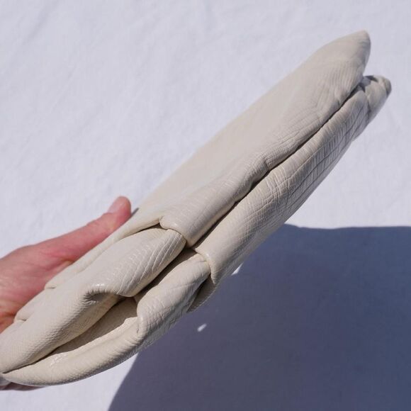 1980’s Patricia Smith Moon tan‎ leather clutch/shoulder bag - Picture 6 of 8